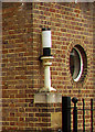 Lamp mounted on brick pillar, Beckenham Post Office