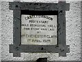 H9293 : Plaque, Castledawson Protestant Memorial Hall by Kenneth  Allen
