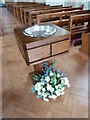 Catholic Church of St. Teresa of the Child Jesus: font