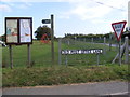 Sutton Village Notice Board and other signs in Old Post Office Road