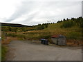 Shed and waste bins for Succoth Farm