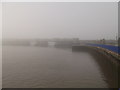 Rochester Bridge in the fog