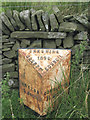 SK0069 : Old milepost by the A54  by Robin Stott