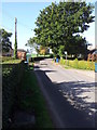 Bus stops outside the village hall