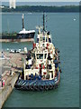 SU4209 : Southampton Eastern Docks - tugs at the pier head by Chris Allen