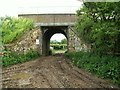 NY4455 : Railway bridge over public footpath by Rose and Trev Clough