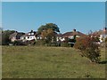 Open space and backs of houses on Rowan Tree Dell, Totley