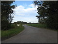 The road leading to Ravenscroft Hall Farm