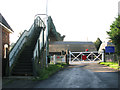 Freight train hauling coal past New Barnetby level crossing