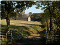 Field with barn north of Lonning Foot