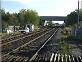 Railway running south from Sherburn in Elmet station