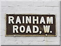 Sign for Rainham Road, NW10