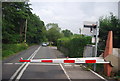 Andlers Ash Rd (and level crossing barrier)