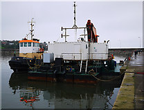 J5082 : Tug and dredger, Bangor harbour by Rossographer