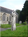 Ancient stone cross in Cardinham churchyard