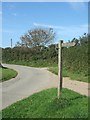 Bridleway sign near Coolings Farm