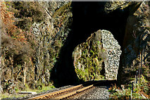SH5946 : Welsh Highland Railway Tunnel, Aberglaslyn Pass, Gwynedd by Peter Trimming