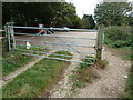 Gate by the car park on West Hill