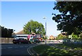 A train at Brooke Road level crossing