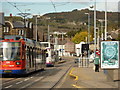 Supertram and bus on Middlewood Road, Hillsborough