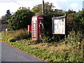 Telephone Box, Notice Board & The Old Dog Postbox