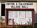 Kirton & Falkenham Village Hall Notice Board