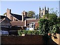 Roofs, chimneys and church tower from East End, Sedgefield