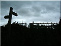 Footpath sign on Cowling Hill