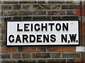 Sign for Leighton Gardens, NW10