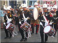 The band of the Royal Marines in Market Strand Falmouth