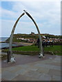 East Whitby framed through the whalebone arch