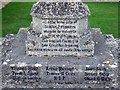 Names on the War Memorial, Stanton Fitzwarren, Swindon