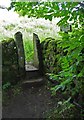 Gap in wall for footpath