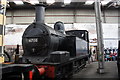 Tank steam engine in Barrow Hill roundhouse