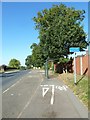 Cycle path ending in Send Barns Lane