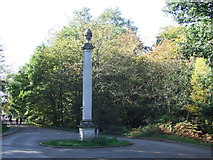 TQ2897 : Memorial column, Trent Park near Enfield by Malc McDonald