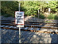 Warning Notice by railway line near Chearsley