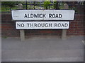 Signs for Aldwick Road, Beddington