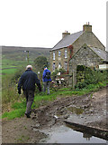 SE6999 : Walkers arrive at Dale Head Farm by Pauline E