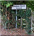 Cemetery sign