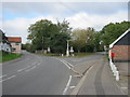 Road for North Lopham to the right off the A1066