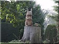 Carved Wooden Squirrel, The Grove, Edlington