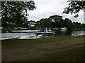 Police launch on the Thames near Thames Ditton Island