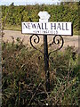 Newall Hall, Huntingfield sign