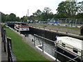 Two vessels in Sunbury Lock