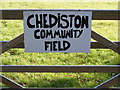 TM3577 : Chediston Community Field sign by Geographer