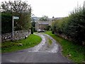 NY9565 : Track to Anick Farm and footpath to Hexham by Andrew Curtis