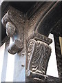 Carvings on the front of the Nat West Bank building, Whitchurch