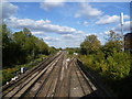 Railway tracks seen from Penge Road bridge