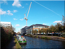 TQ0584 : Crane and Canal by Des Blenkinsopp